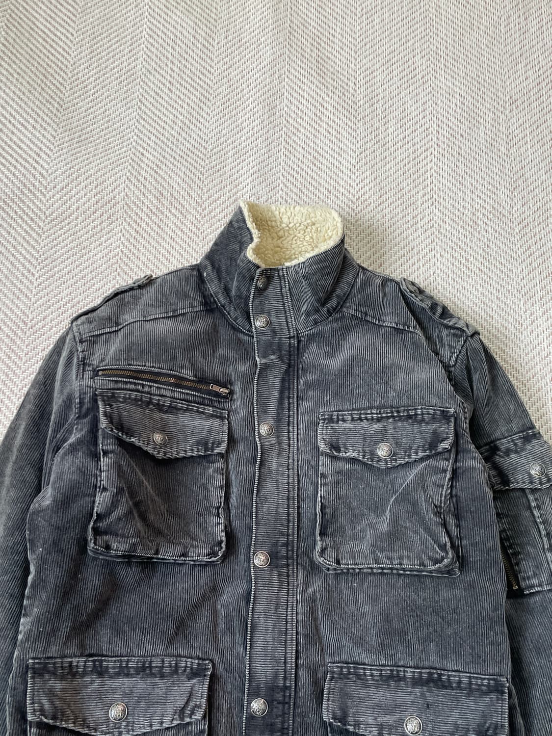 빈티지 코듀로이 보아안감 밀리터리 필드 자켓 J03239 상품이미지3