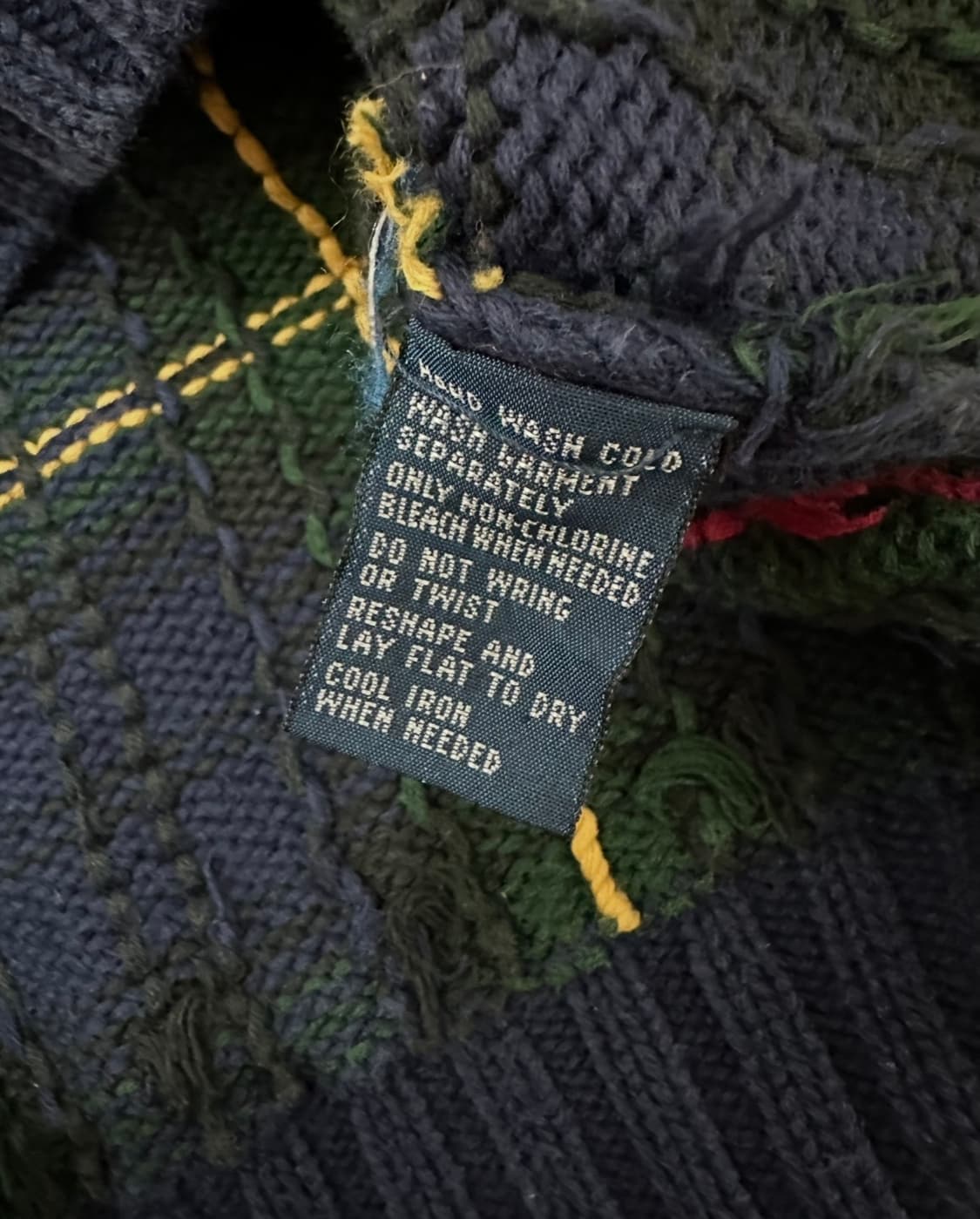 폴로 랄프로렌 네이비 체크 니트 상품이미지6