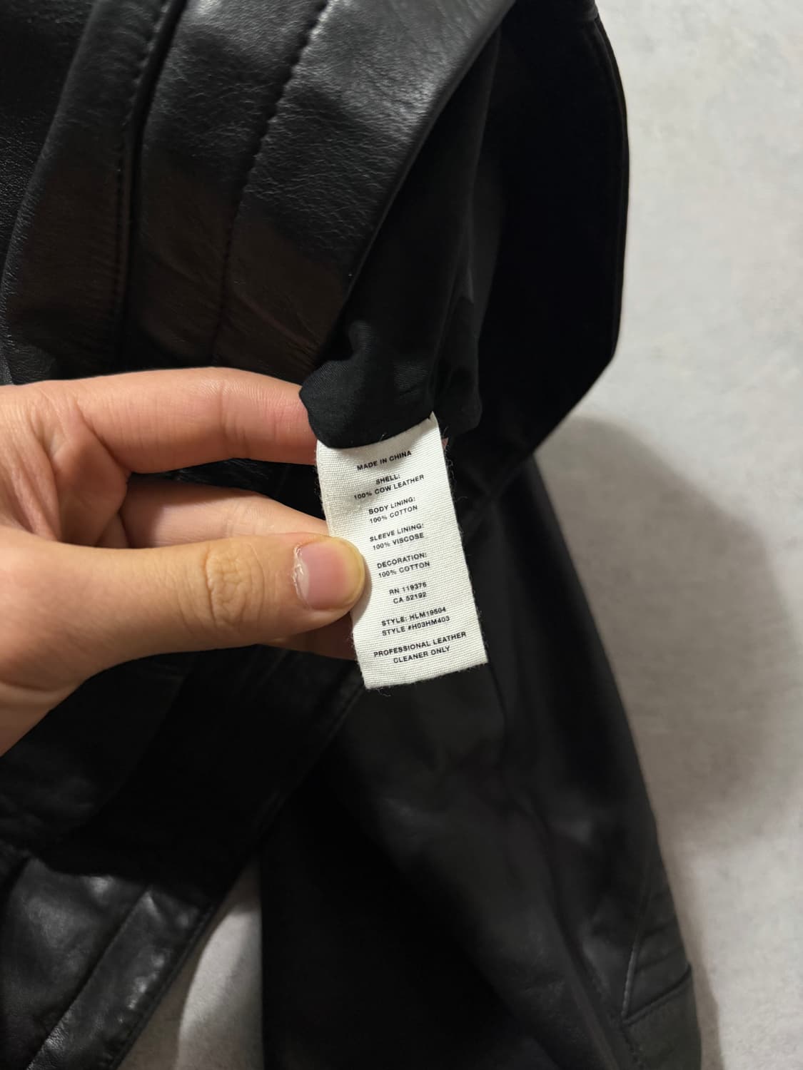 헬무트랭X트래비스스캇 카우스킨 후드 레더자켓  상품이미지8