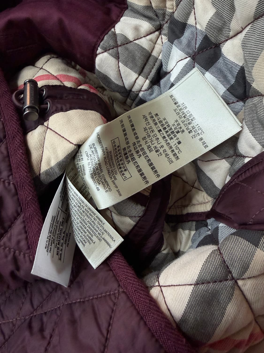 L/ 버버리 엘보 레더패치 퀄팅 패딩자켓 상품이미지9