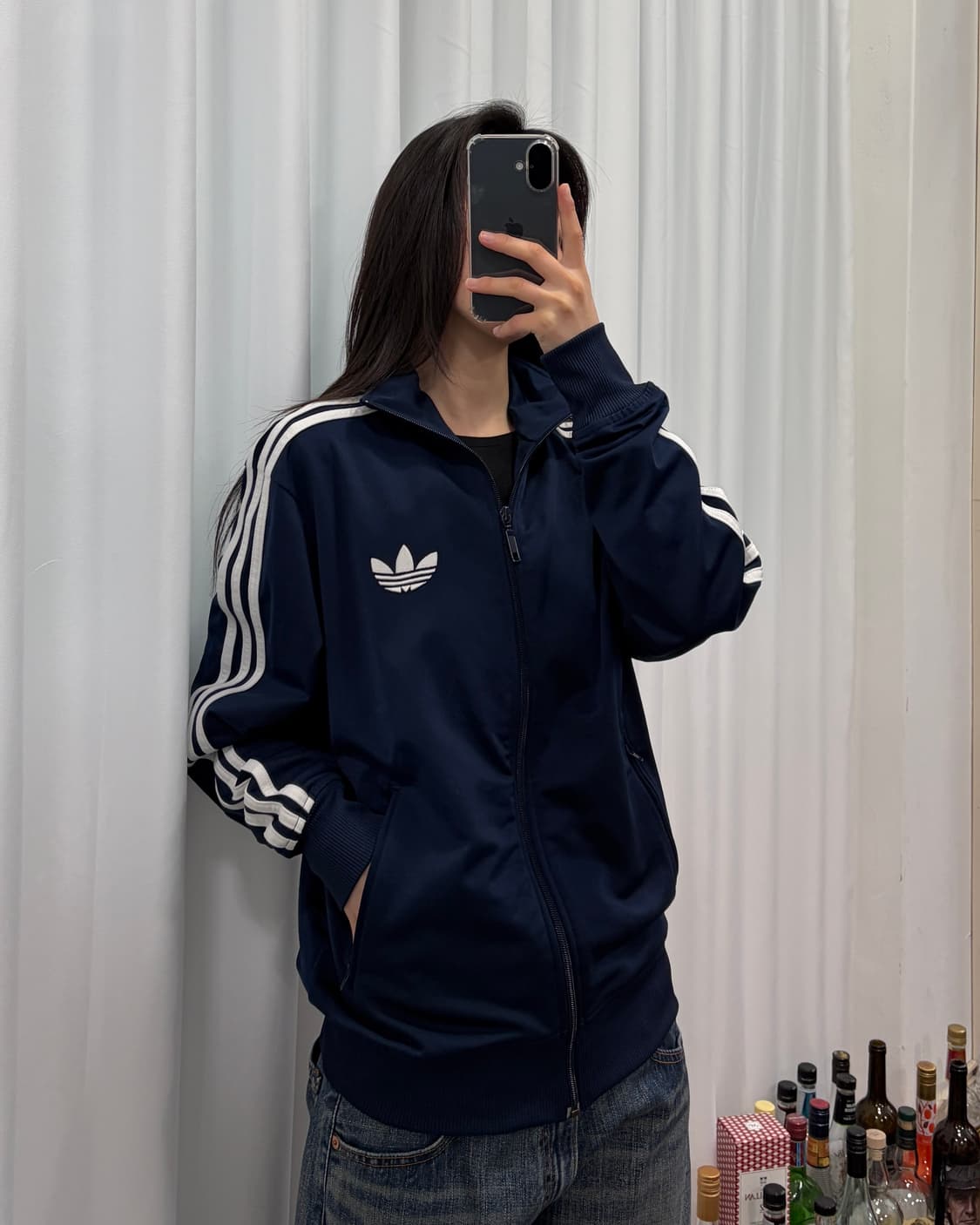 [S-M]아디다스 구형 파이어버드 네이비 트랙탑 져지 상품이미지2