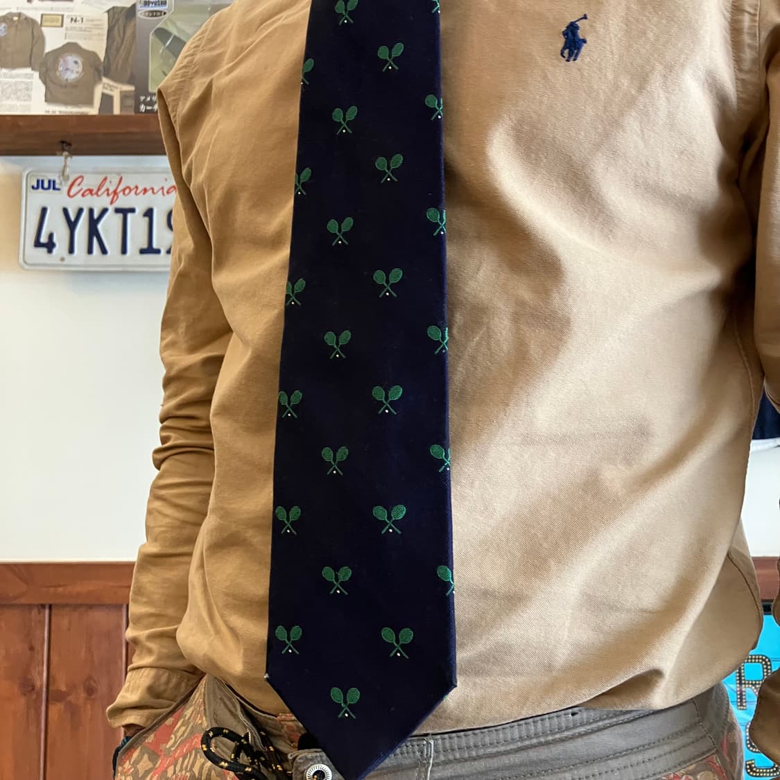 브룩스 브라더스 컨트리 클럽 테니스 자수 실크타이 상품이미지10