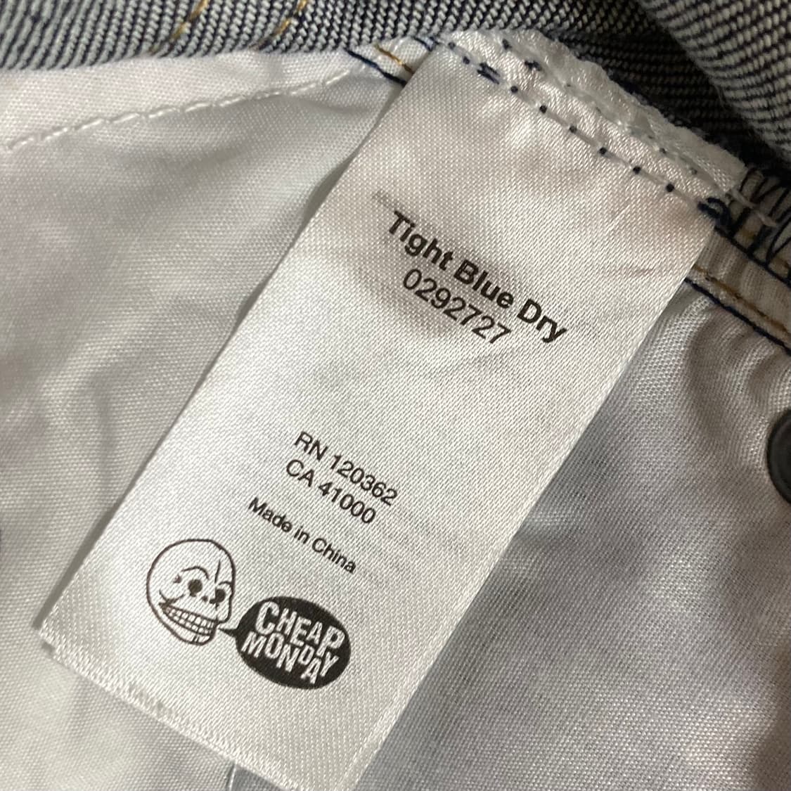 칩먼데이 슬림 데님팬츠 W33 L32 상품이미지5