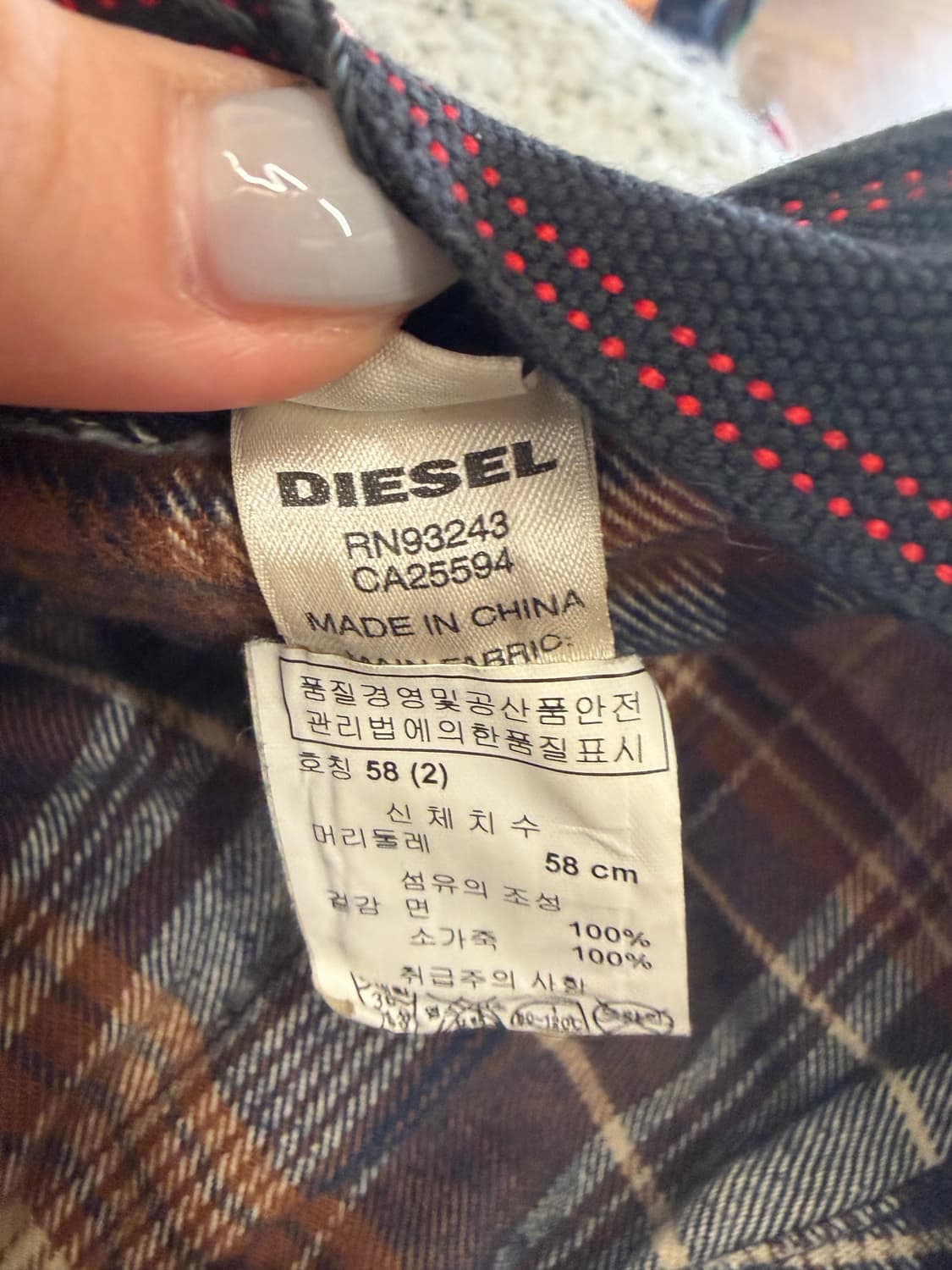 N67. 디젤 빈티지 Y2K 가죽로고 캡 모자 상품이미지7