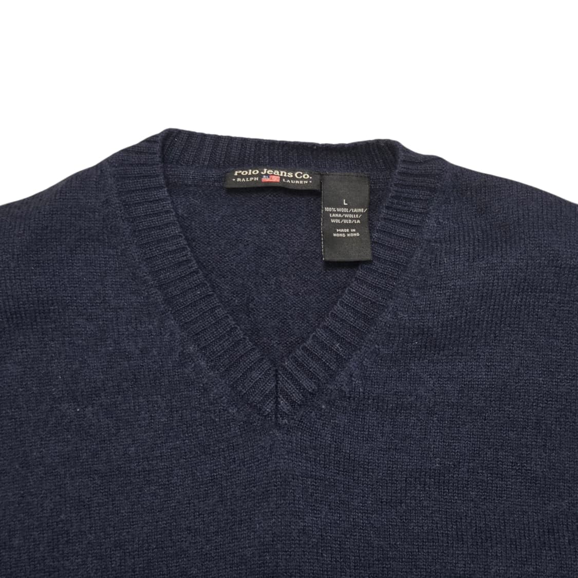 Polo Jeans 폴로 진스 여성 브이넥 울 네이비 니트  상품이미지2