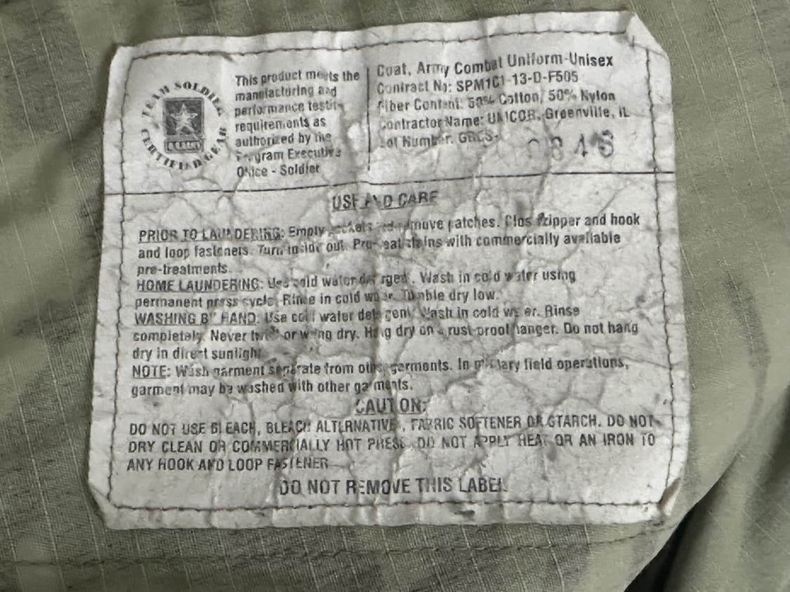 미군 OCP 멀티캠 전투복 상의 (XS/S) (S) 상품이미지9