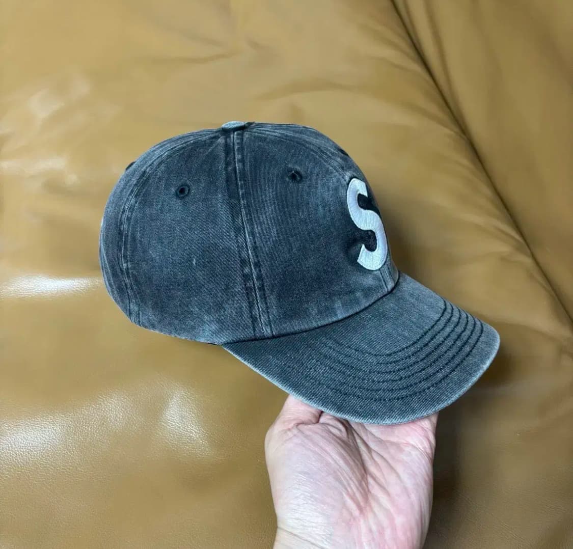 Supreme 슈프림 20ss 피그먼트 블랙 S로고 6패널 볼캡 모자 상품이미지3