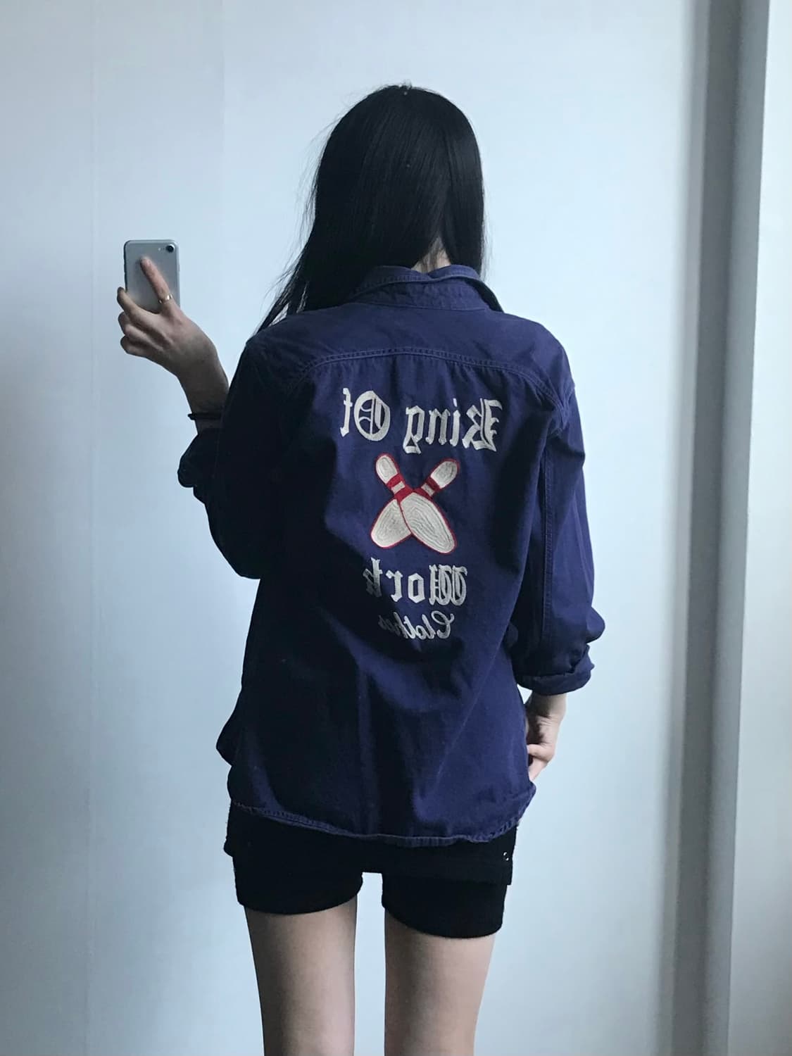 벤 데이비스 자수 빅로고 스티치 네이비 워크셔츠 상품이미지2
