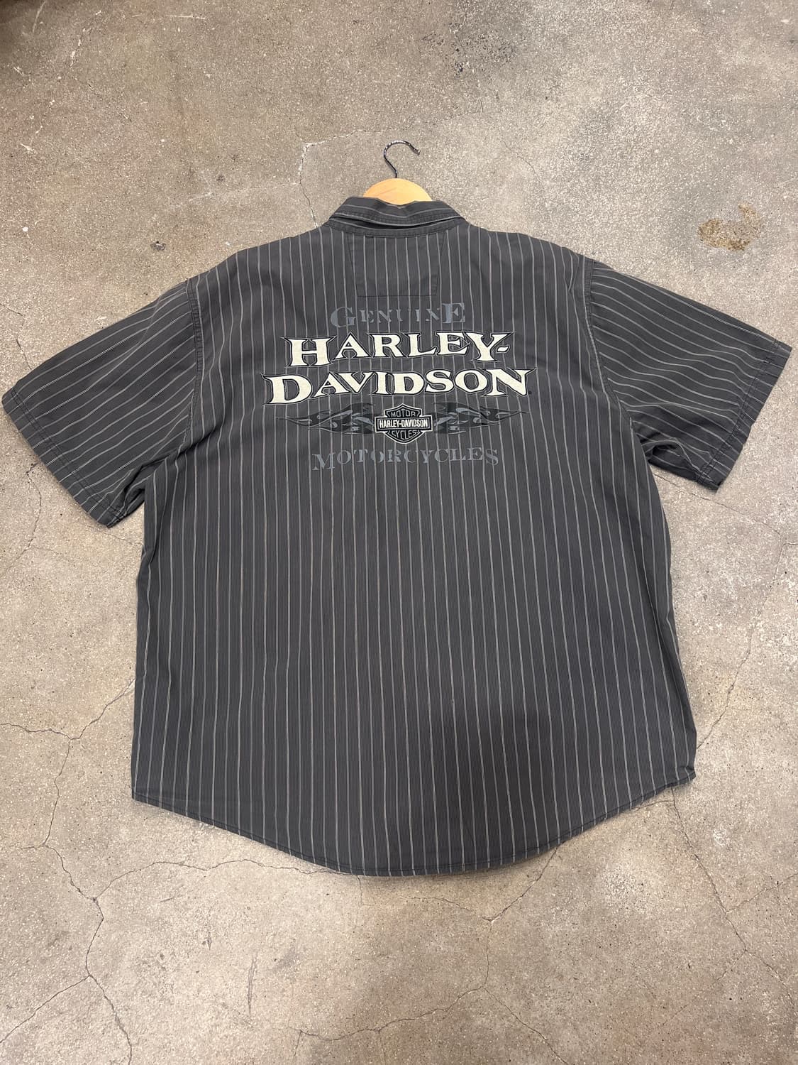 할리데이비슨 스트라이프 메카닉 반팔셔츠 상품이미지2