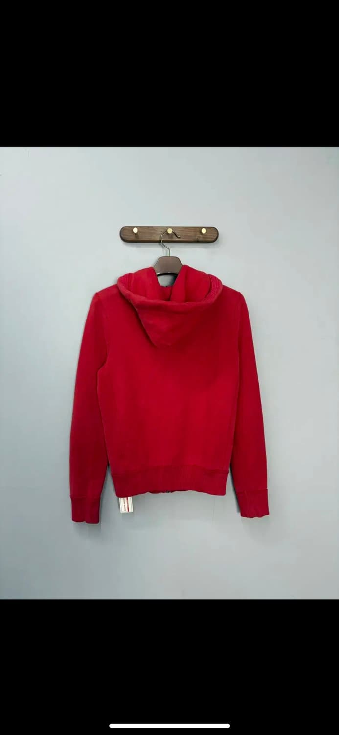 아베크롬비 레드칼라 스펠아웃 빅로고 후드집업 H1156 상품이미지4