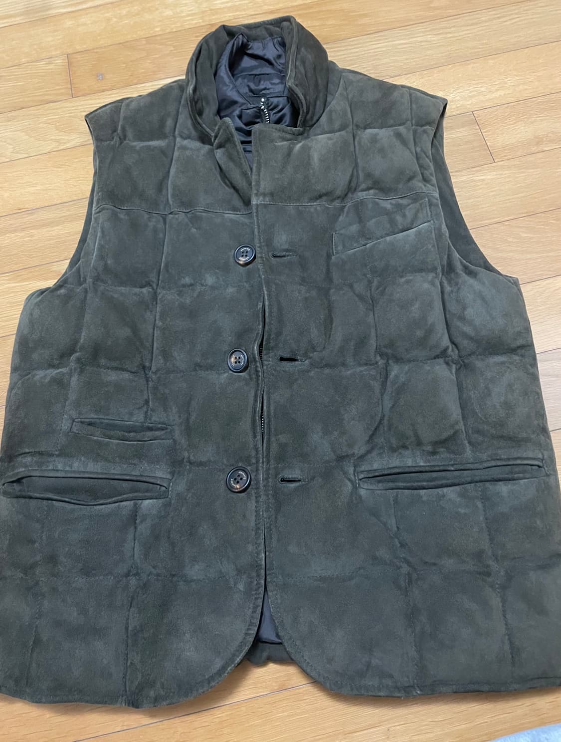 일레븐티 스웨이드 패딩조끼 상품이미지1