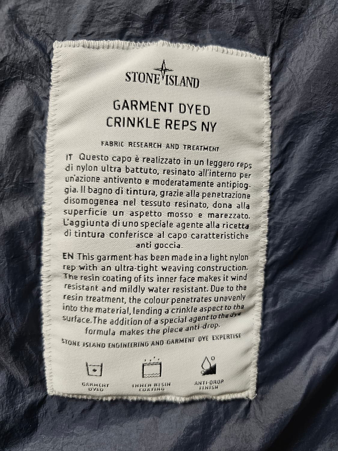 스톤아일랜드 크링클랩스 윈드 레지스턴스 후드 다운 패딩 25FW 상품이미지6