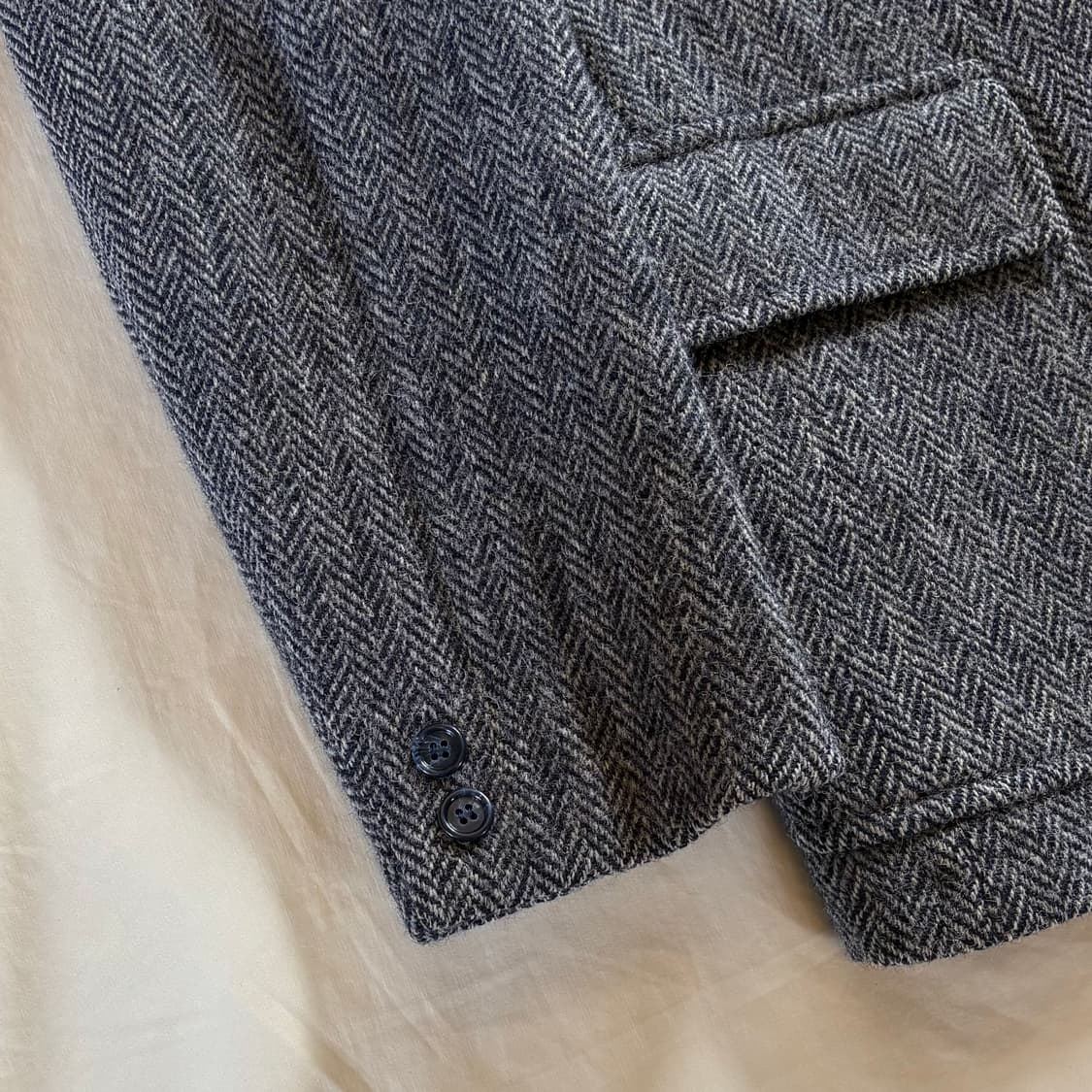 60s USA Eddie Bauer Harris Tweed 헤링본 자켓 상품이미지4