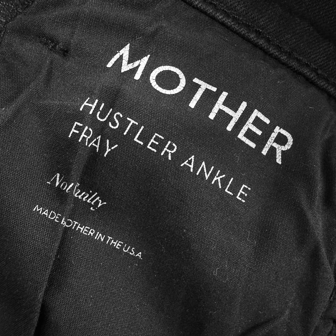 마더 허슬러 앵클 프레이 블랙 데님 진 (25) 상품이미지4