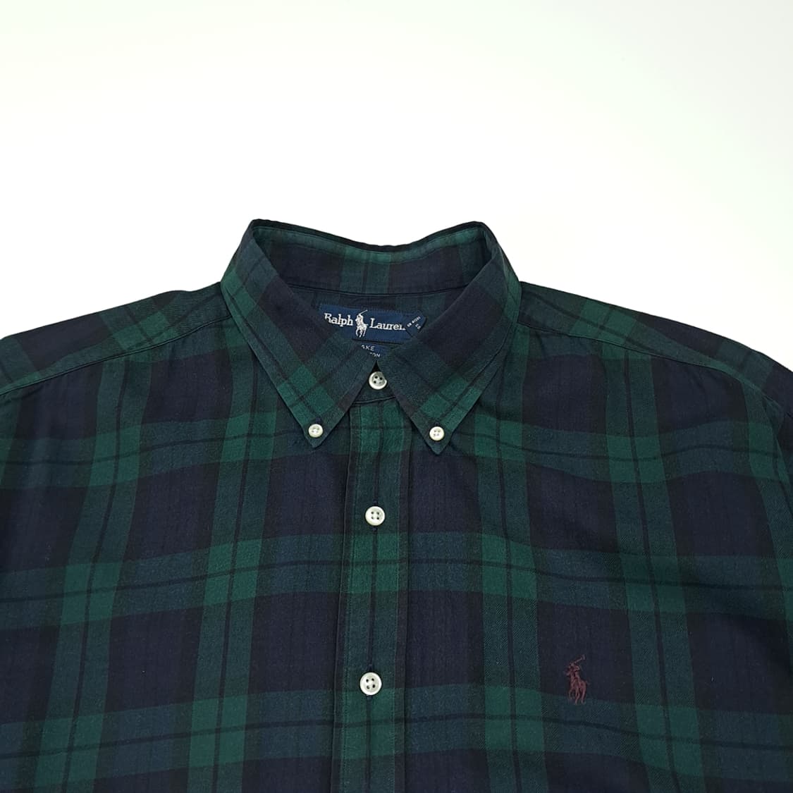 CL681 XL 폴로 90s 홍콩판 클래식 블랙워치 타탄체크 셔츠 남방 상품이미지2