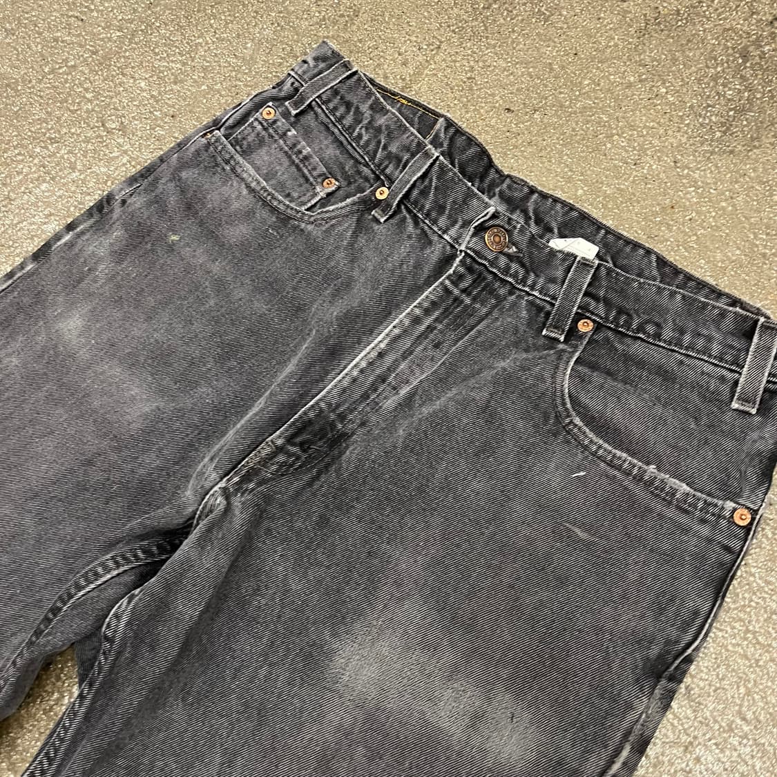 90s USA 리바이스550 블랙진 (35“) 상품이미지4