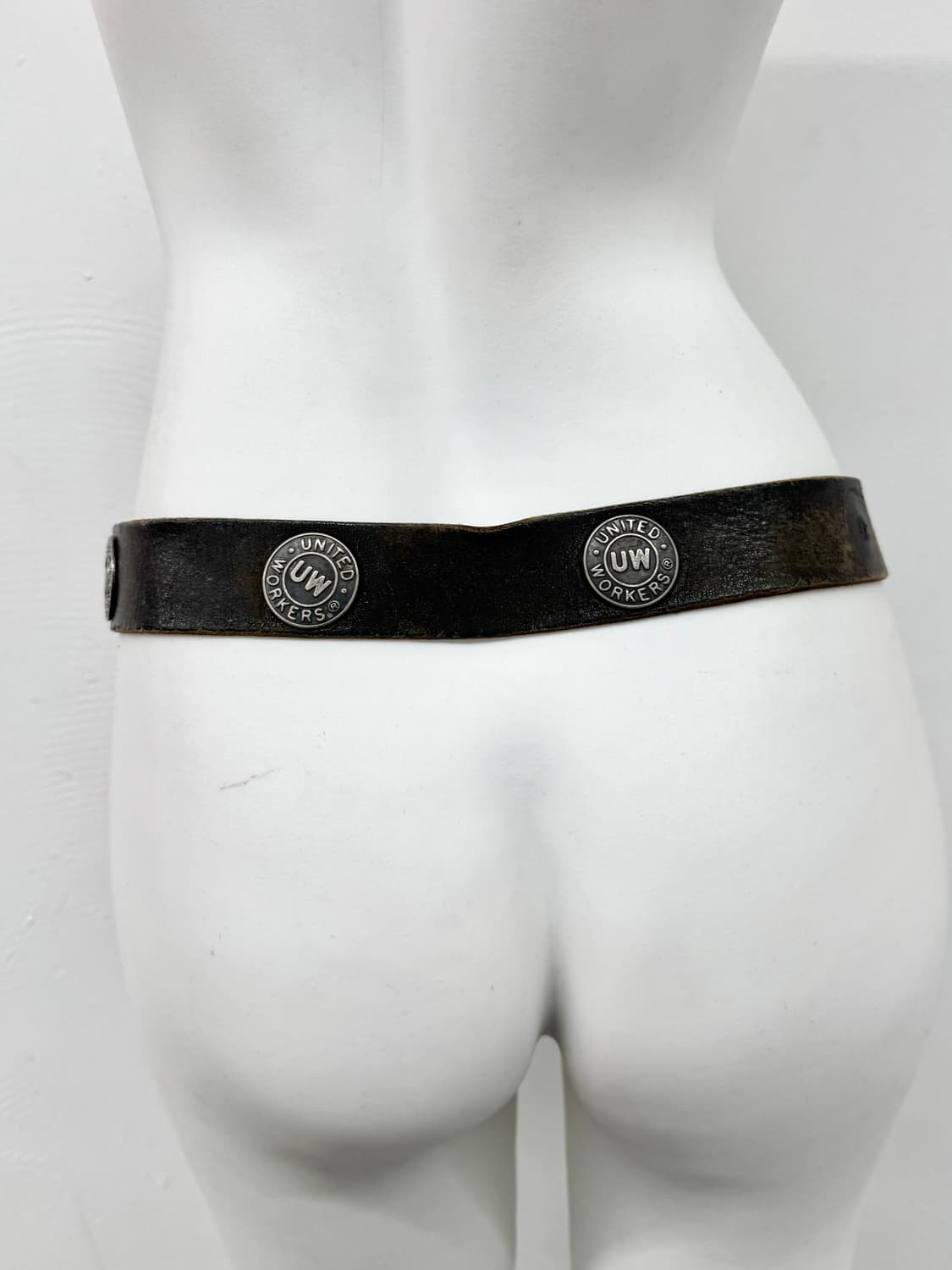 리얼레더 빈티지 스터드 버클 벨트 상품이미지4