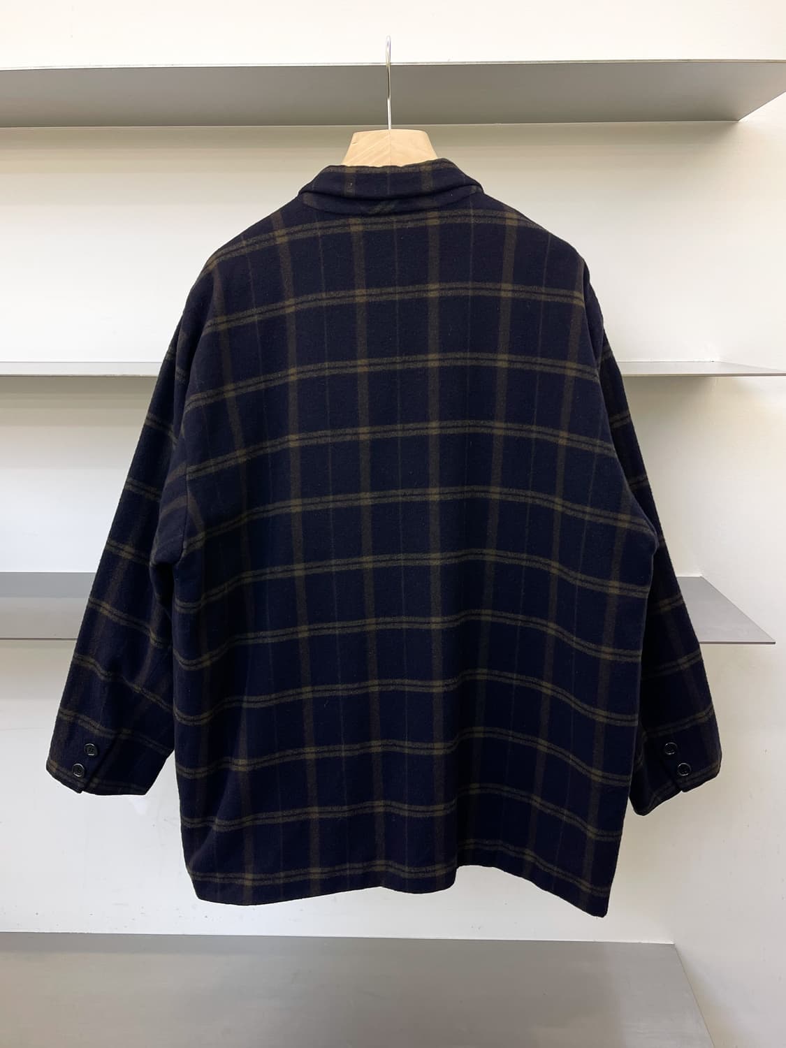 이세이미야케 하이 스포팅 기어 80s 3B 울 체크 블레이저 자켓 상품이미지5