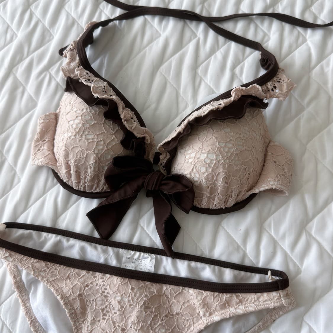 딸기우유 초코 브라운 비키니 빈티지 라떼갸루 상품이미지3