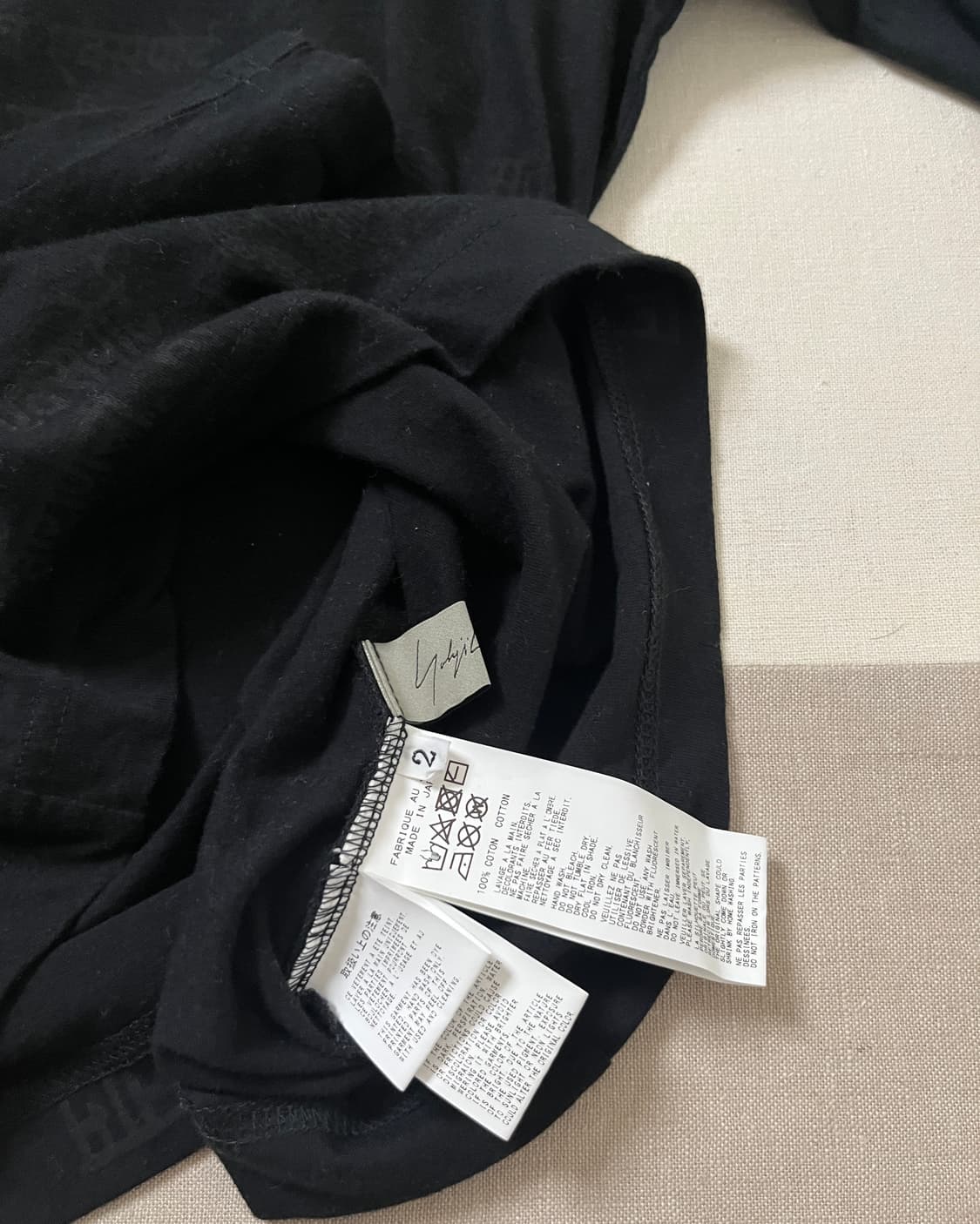 요지야마모토 힌디어 프린트 롱슬리브 티셔츠 yohji yamamoto 상품이미지8