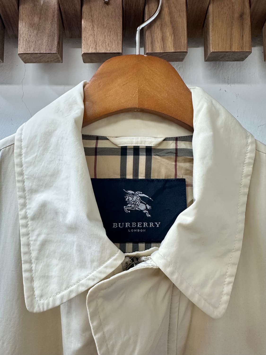 Burberry 버버리 클래식 베이지 코튼 하프 코트 자켓 상품이미지3