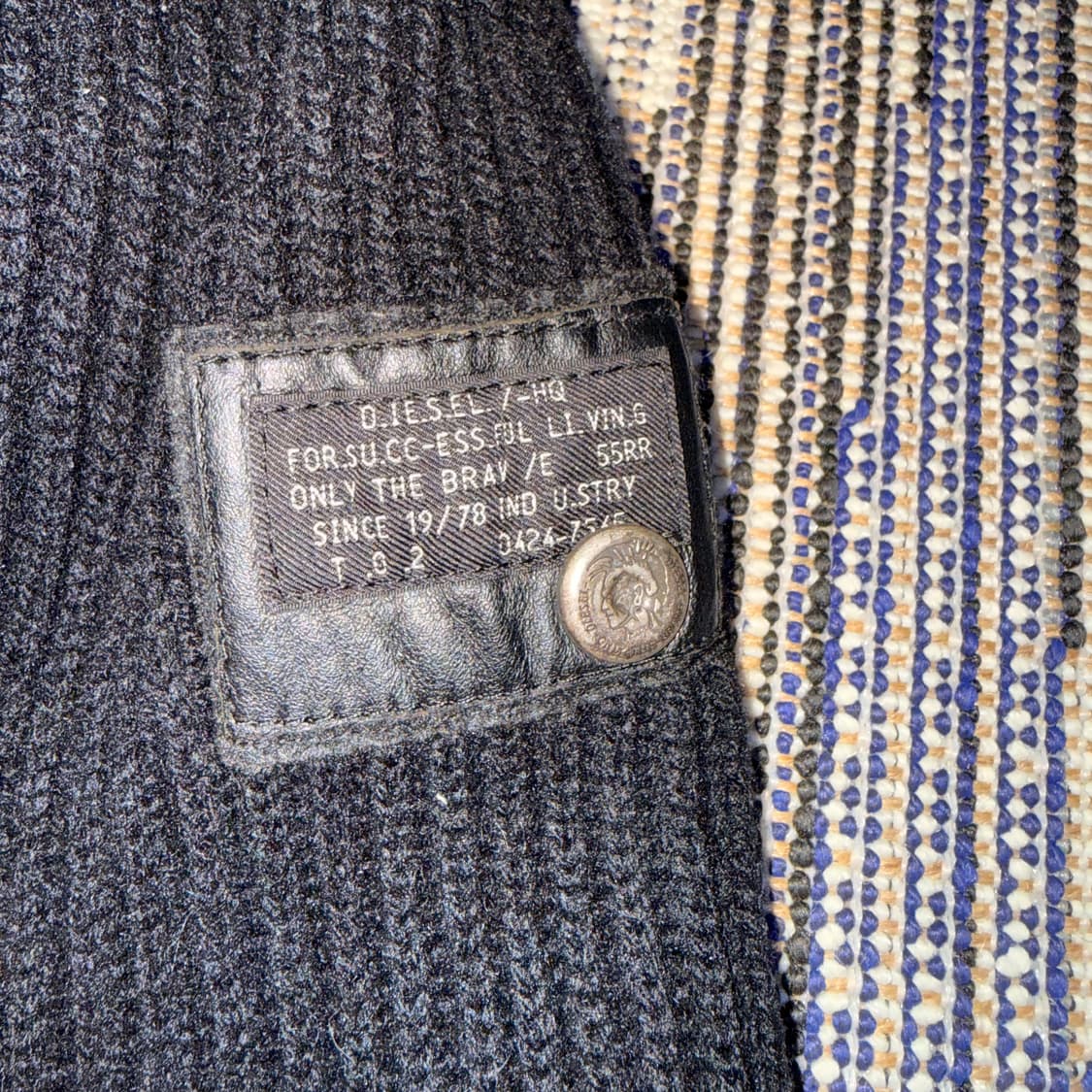 디젤 울 니트 콤비 피코트 상품이미지5