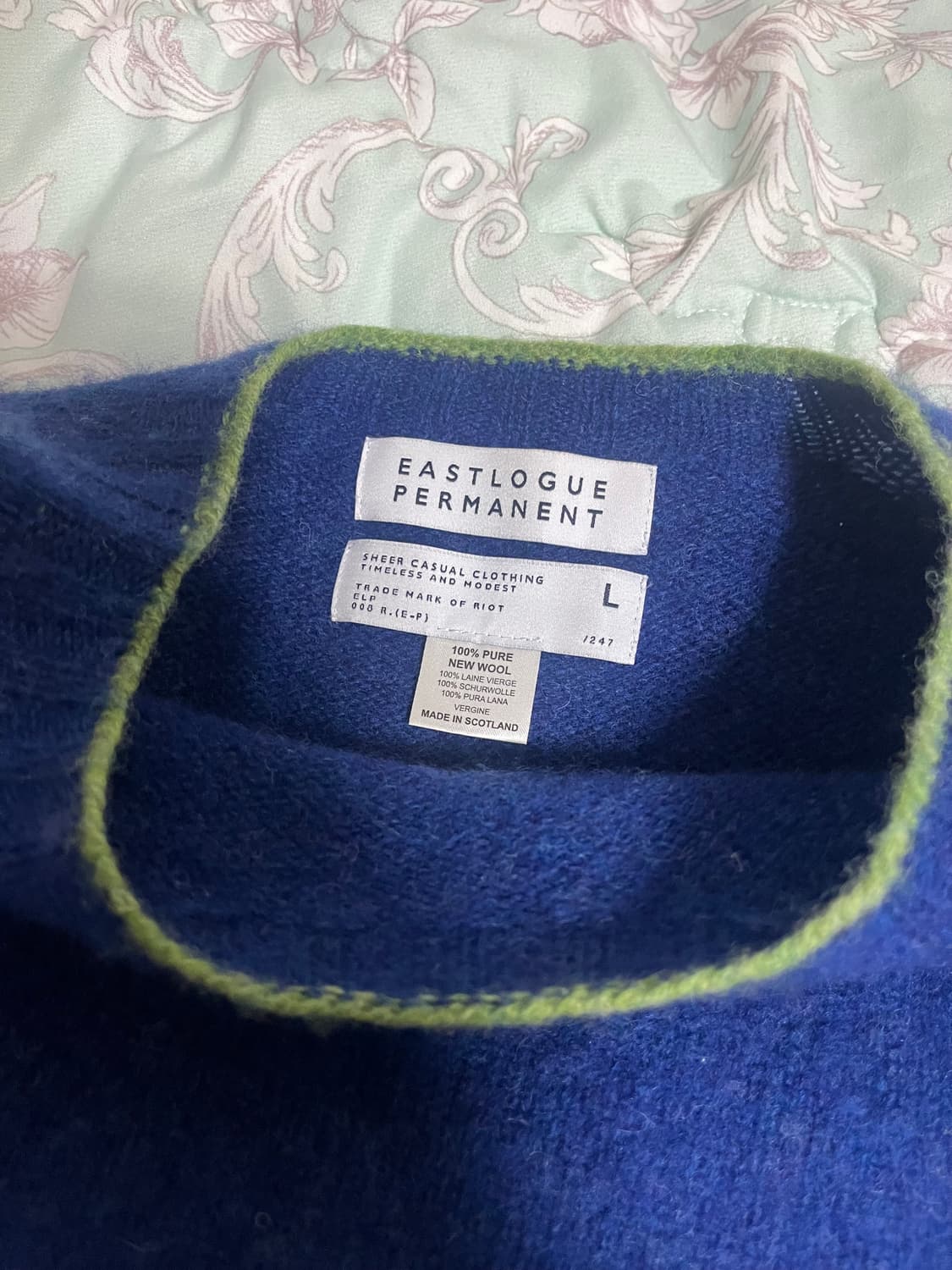 이스트로그 할리오브스코틀랜드 쉐기독 니트 L 상품이미지2