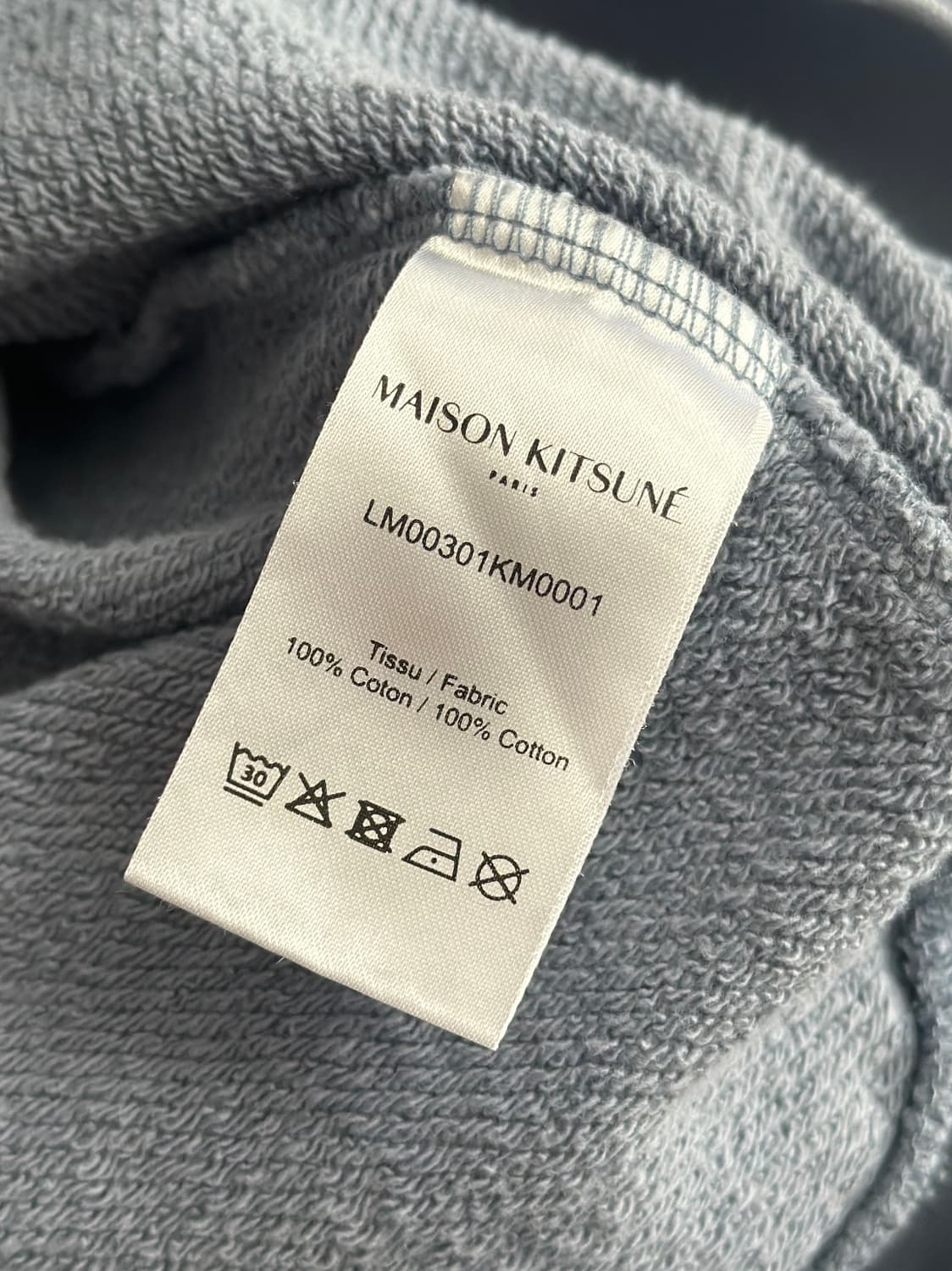 메종키츠네 폭스헤드 뮤트블루 맨투맨  상품이미지10