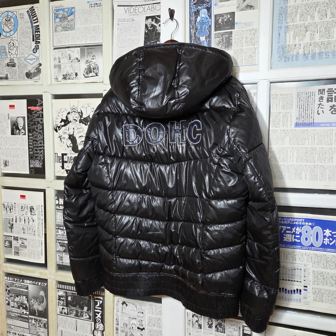 DOHC Y2K 자수 패치 유광 후드 패딩 상품이미지6