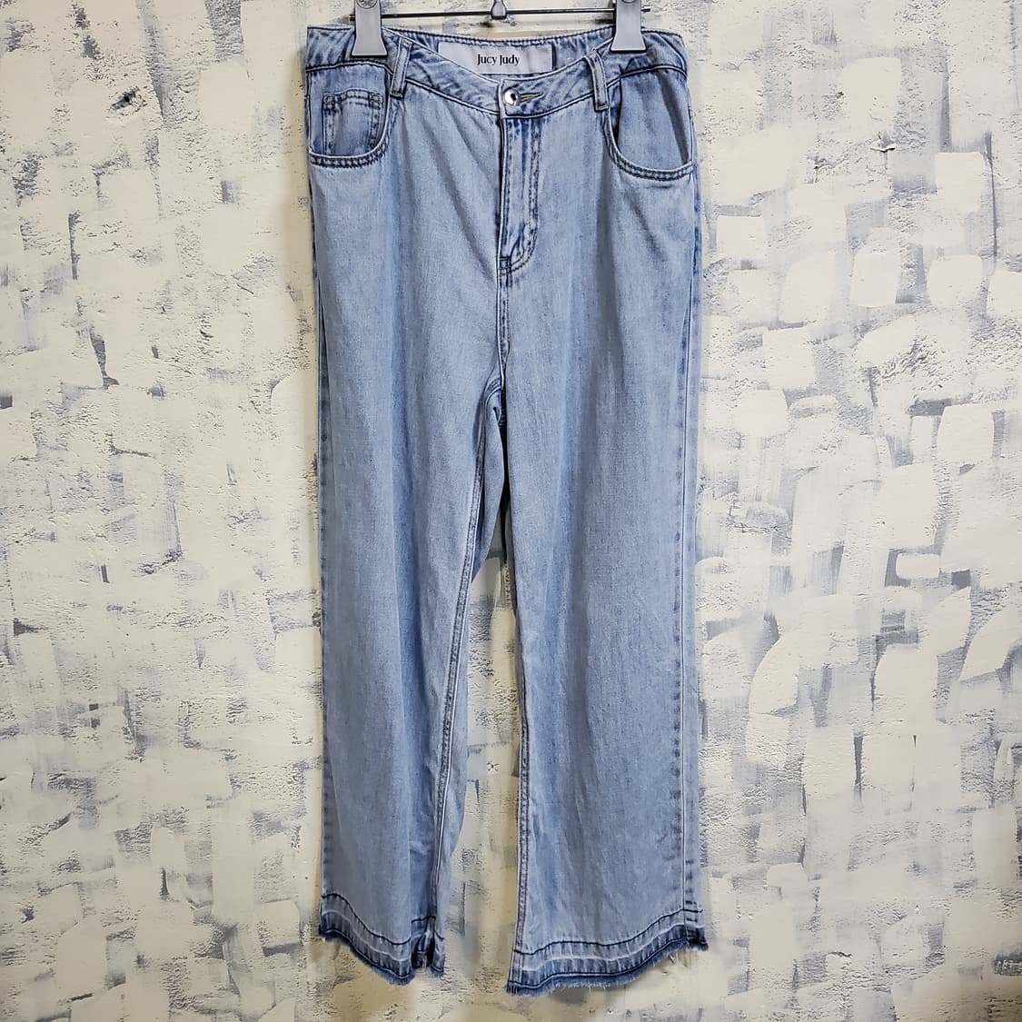 쥬시쥬디 연청 데님 와이드 팬츠 상품이미지1