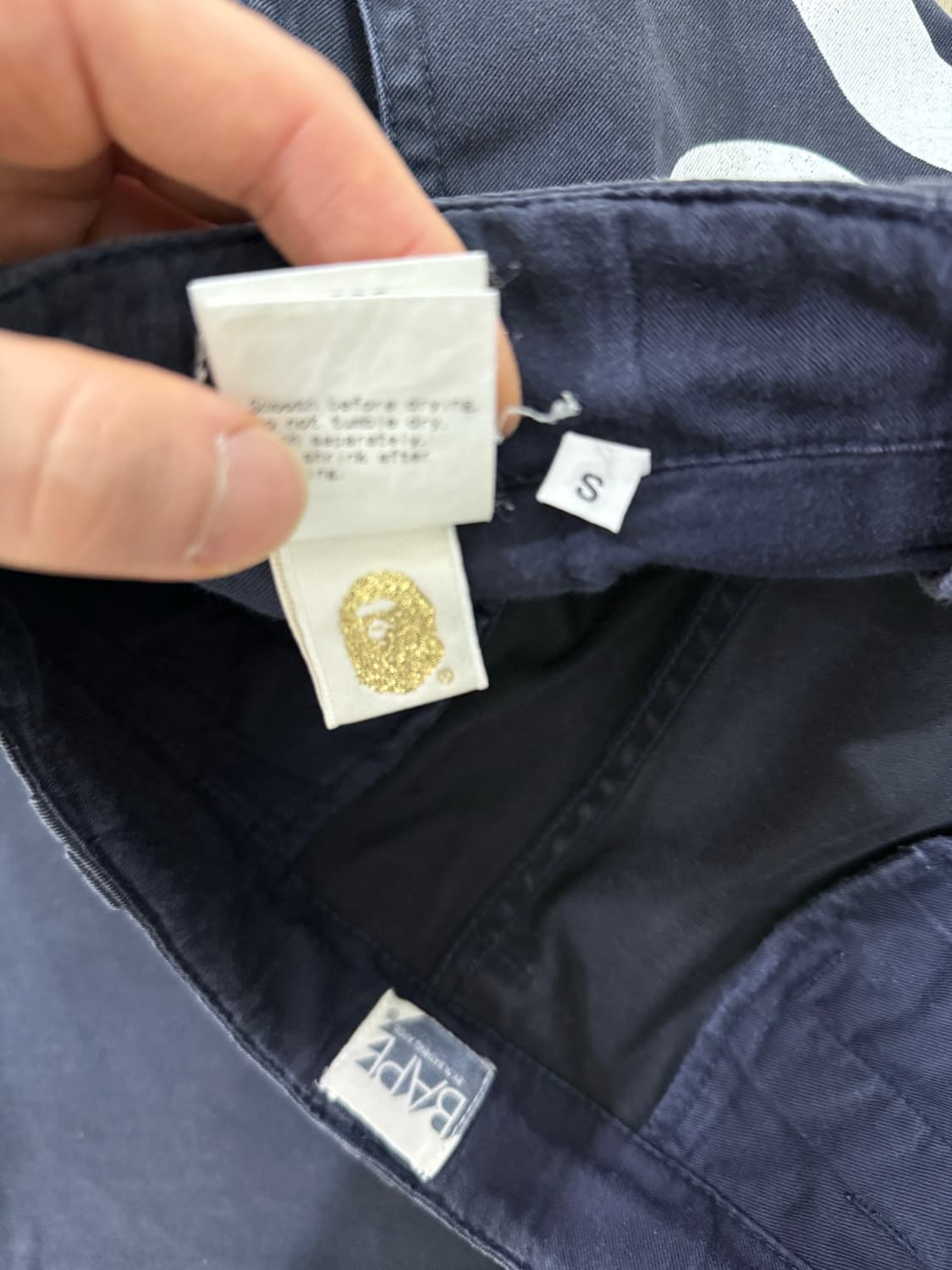 2000년도 베이프 어센틱 마일로 SAD FACE 팬츠 블랙 상품이미지7