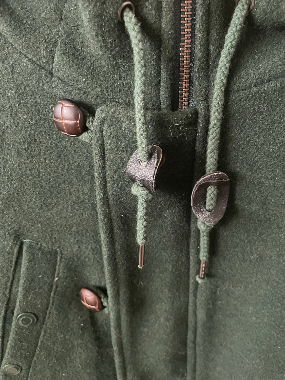 모리걸 빈티지 말차 후드 울코트 🌿💚 상품이미지3