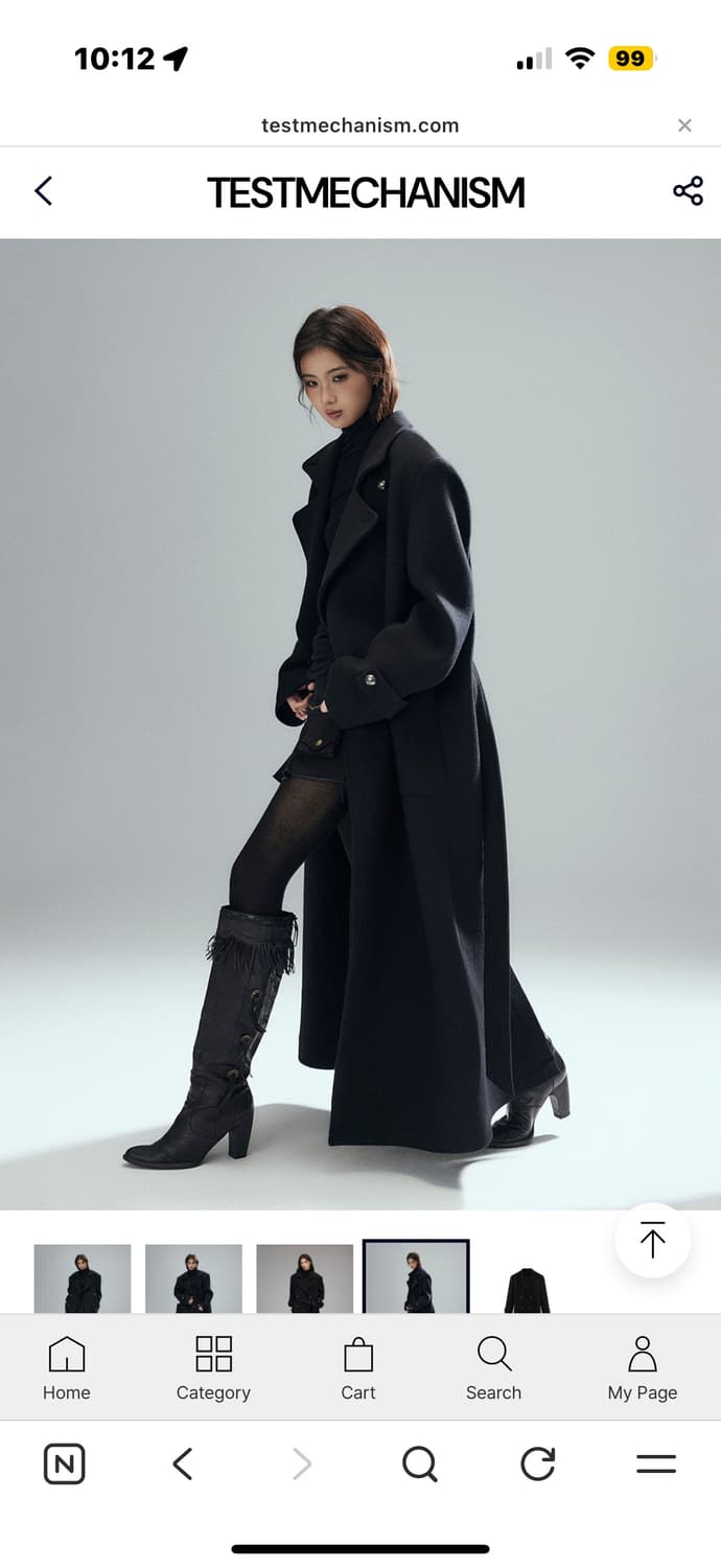 롱코트 Noir structure long wool coat 상품이미지1