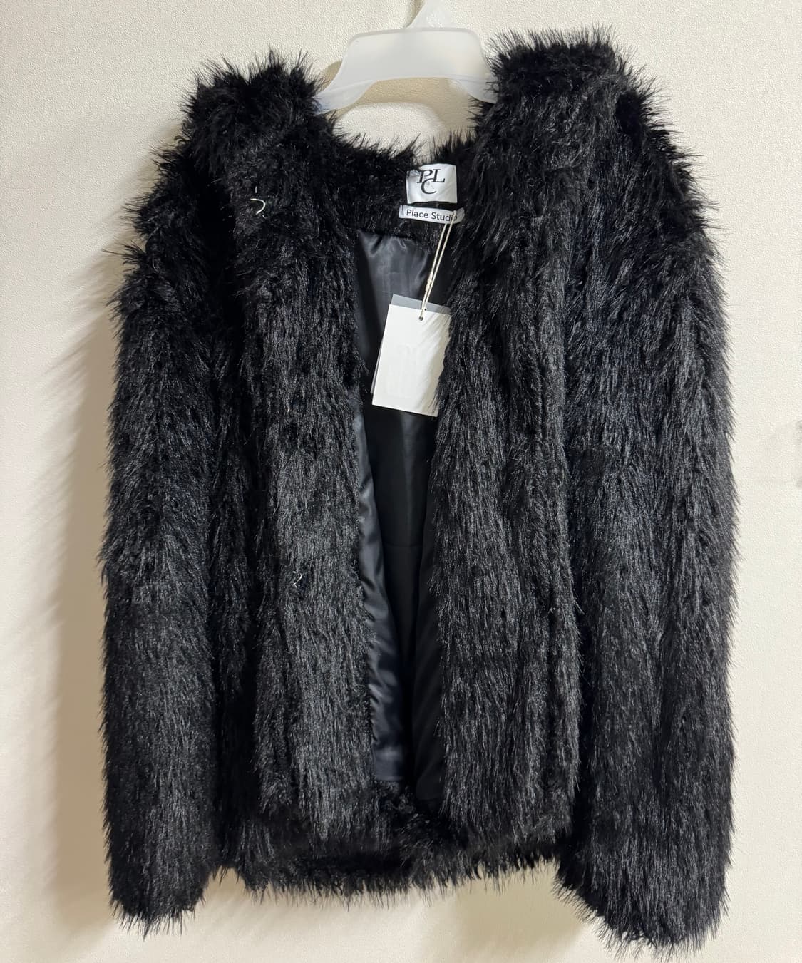 [새상품] 플레이스 스튜디오 컬리 부클 헤비 에코 소프트 퍼 하프 후드  상품이미지2