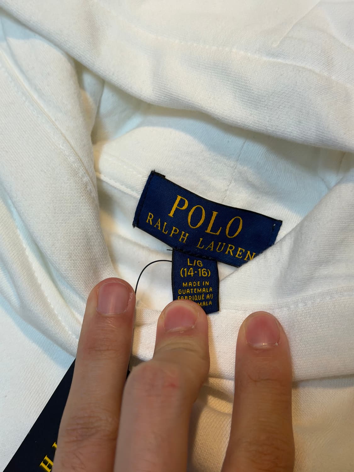 새상품) 폴로 랄프로렌 포니로고 후드티 화이트 상품이미지2