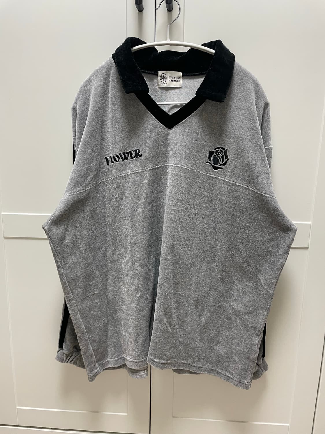 HAVISM 해비즘 벨루어 브이넥 맨투맨 상품이미지3