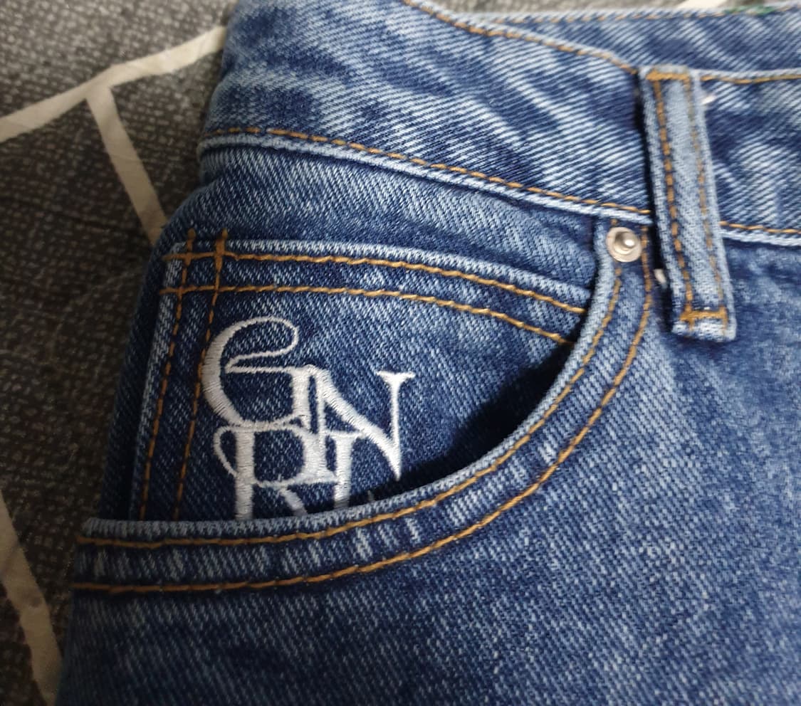 제너럴아이디어 세미와이드 데님팬츠 중청 (S) 상품이미지3