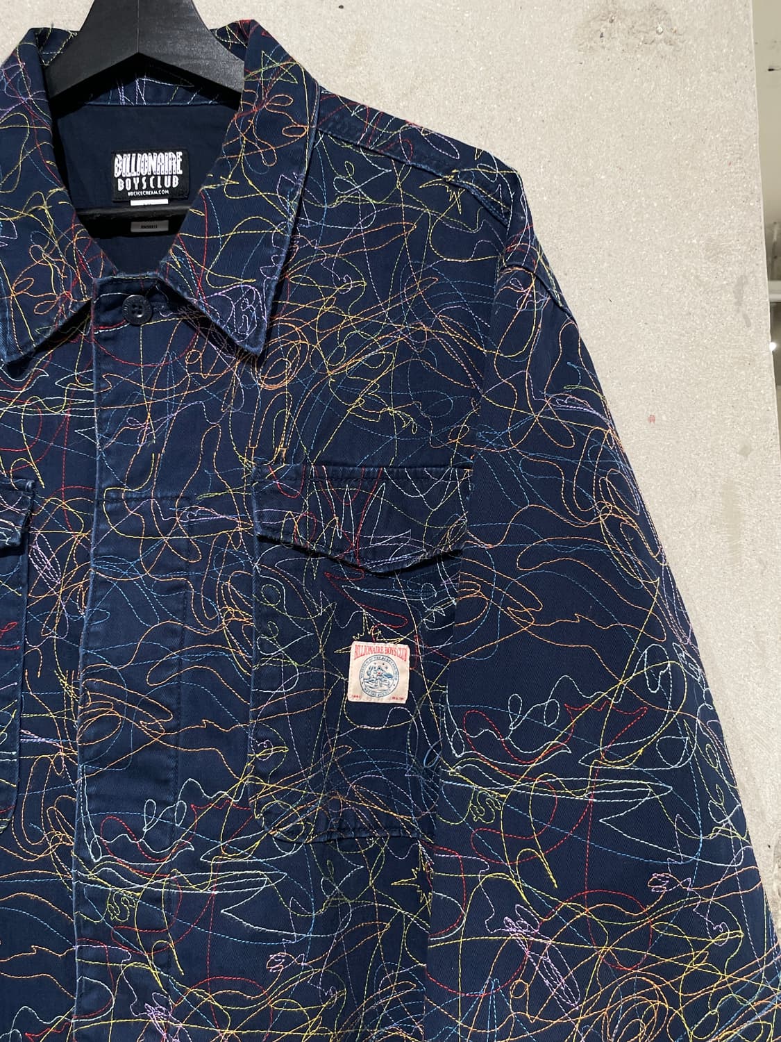 빌리어네어 보이즈 클럽 네이비 갤럭시 히든 버튼 자켓 상품이미지3