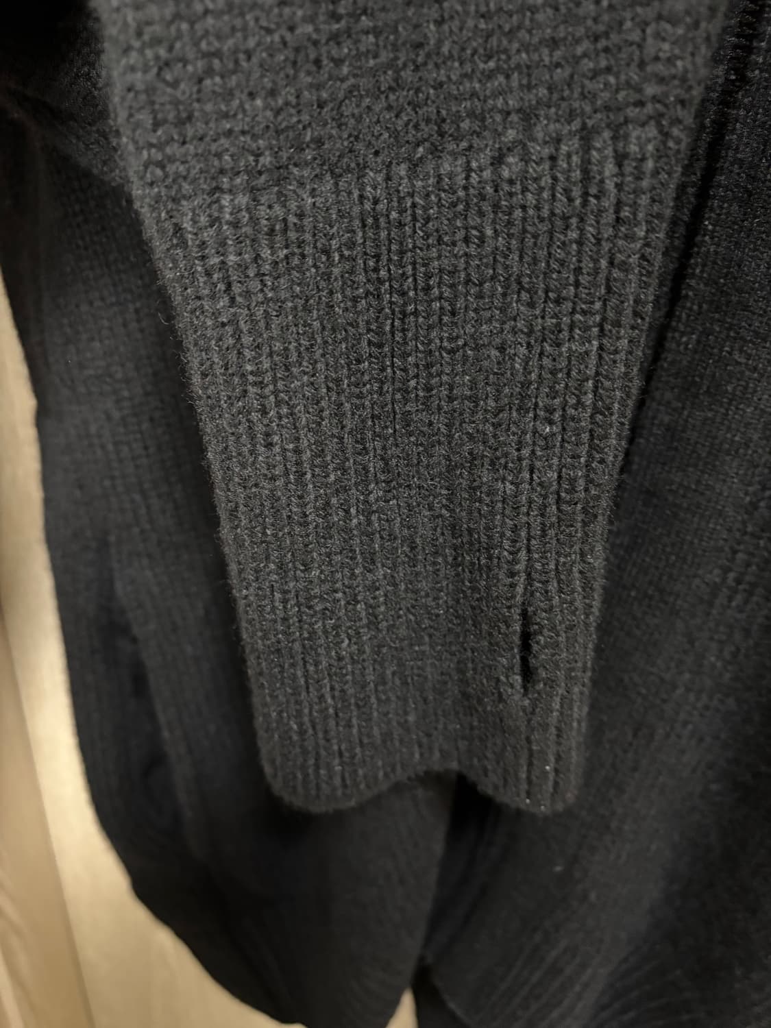 바버 인터내셔널 라이딩 울집업 스웨터XXL/넉넉110/블랙 상품이미지6