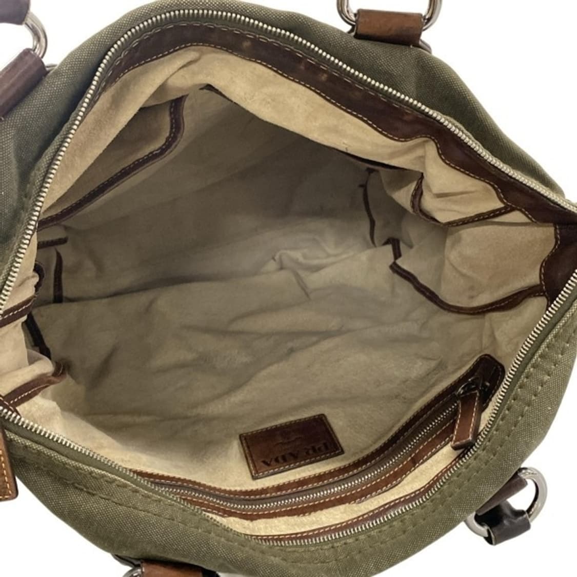 프라다 캔버스 버클 가죽 토트백 상품이미지6