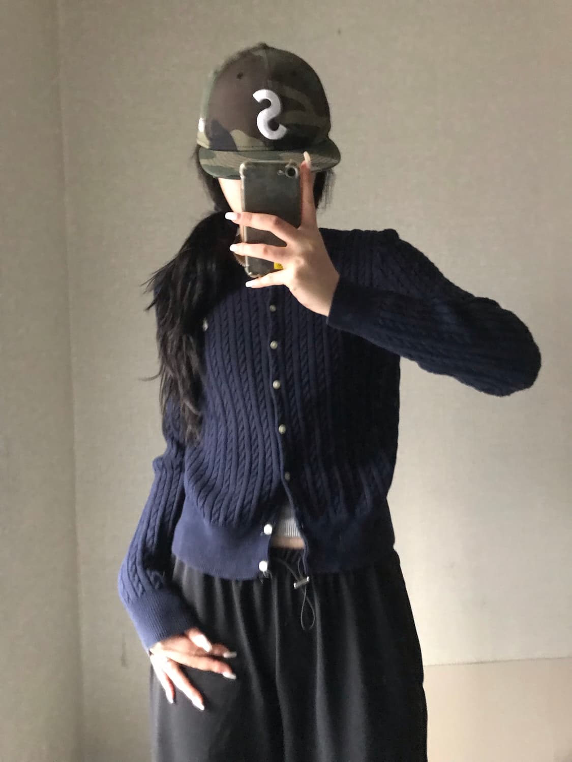 폴로 네이비 케이블 가디건 상품이미지2