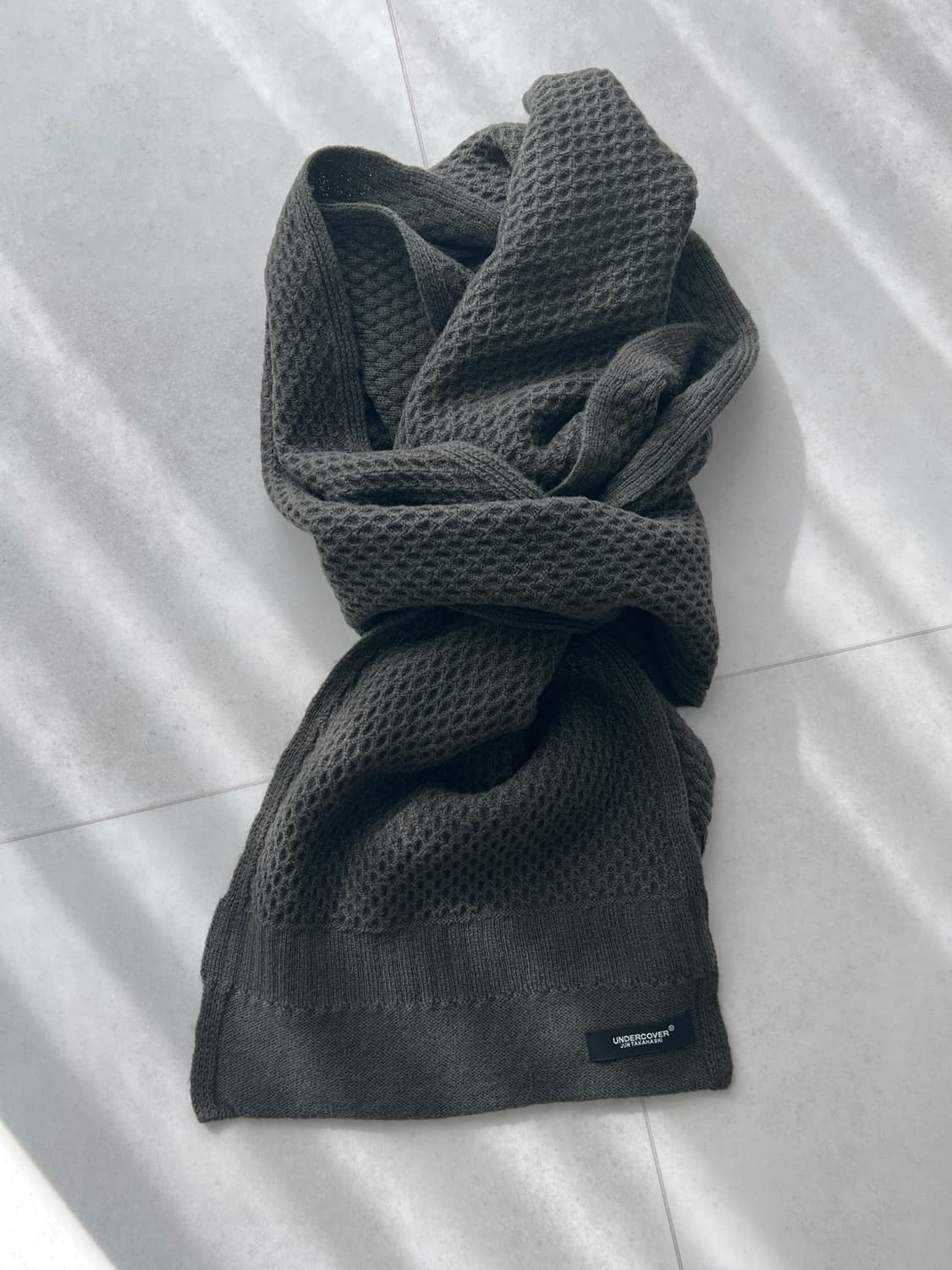 언더커버 카키 니트 머플러 상품이미지1