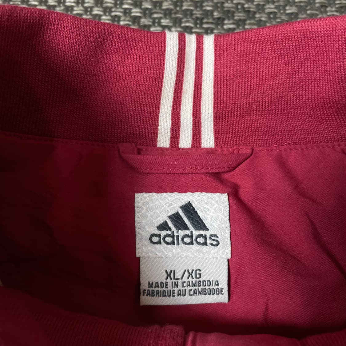  아디다스 핑크 레터링 로고 폴리 아노락 자켓 XL 상품이미지4