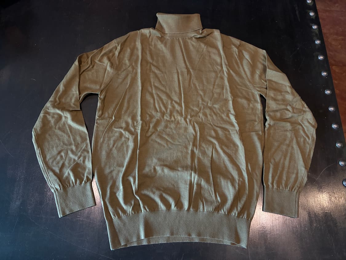 XXL) IOLO 이올로 수피마 코튼 터틀넥 니트 올리브 상품이미지1