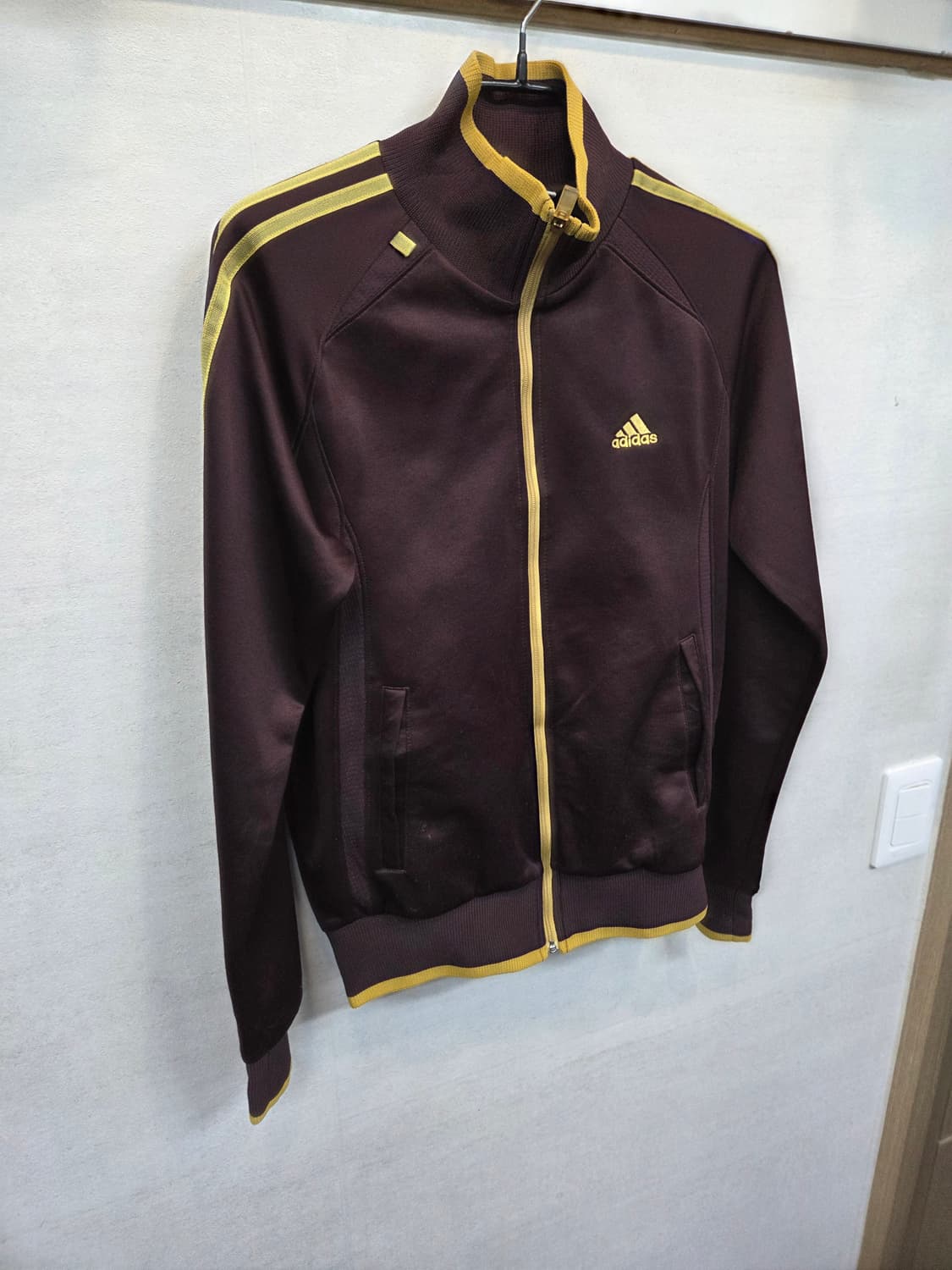 아디다스 올드스쿨 일본판 트랙탑 져지 브라운옐로우 m 상품이미지5