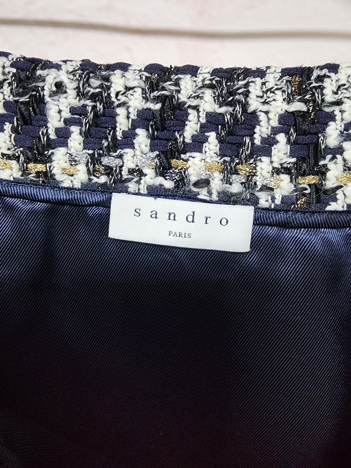 산드로 하운드투스 패턴 트위드 스커트 상품이미지8