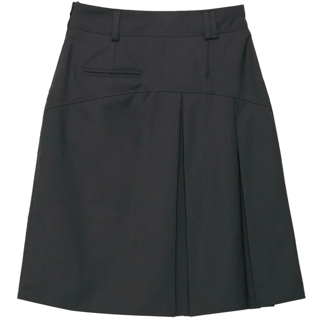 플레어업 플리츠 미디 스커트 차콜 상품이미지2