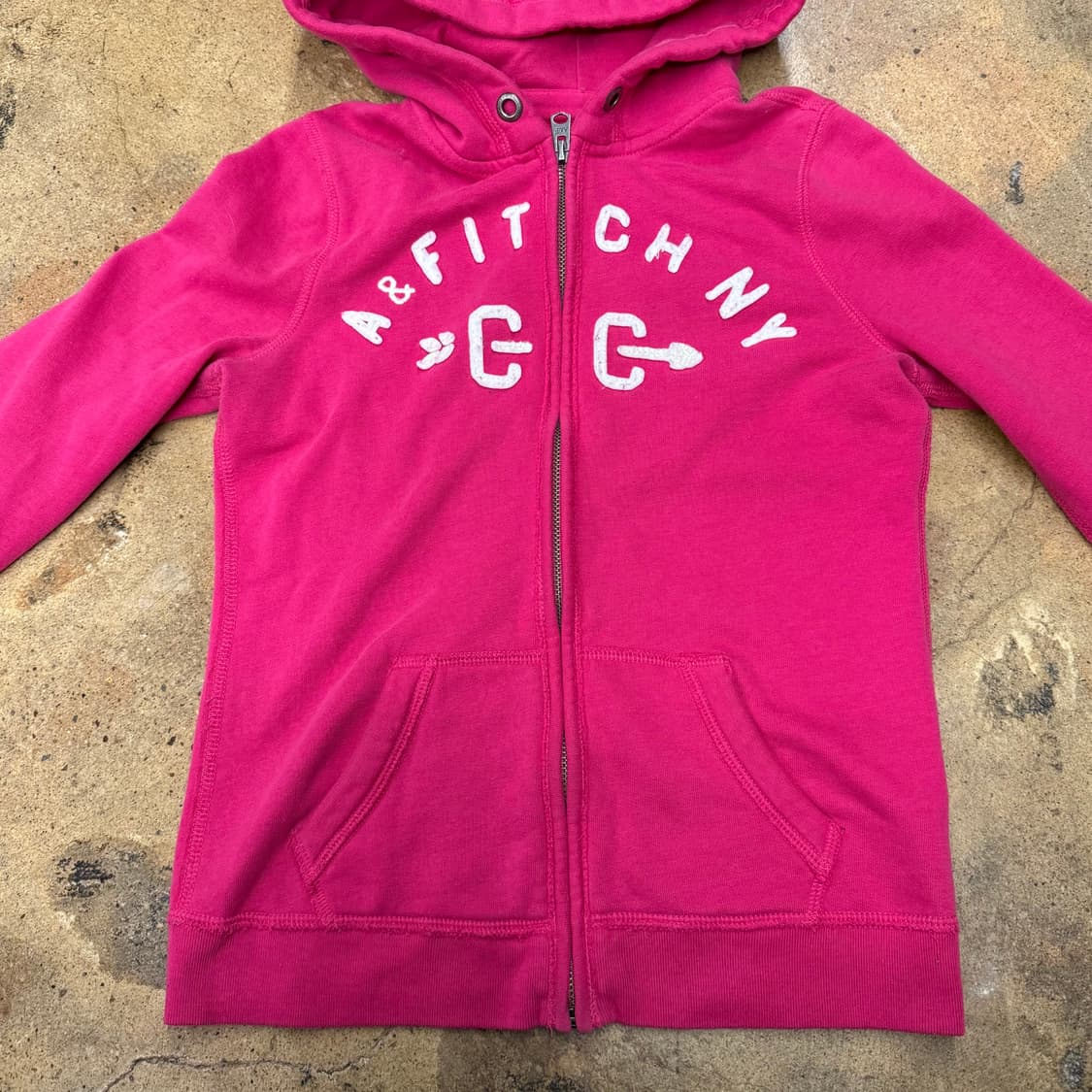 아베크롬비 핑크 딱붙 후드집업 상품이미지3
