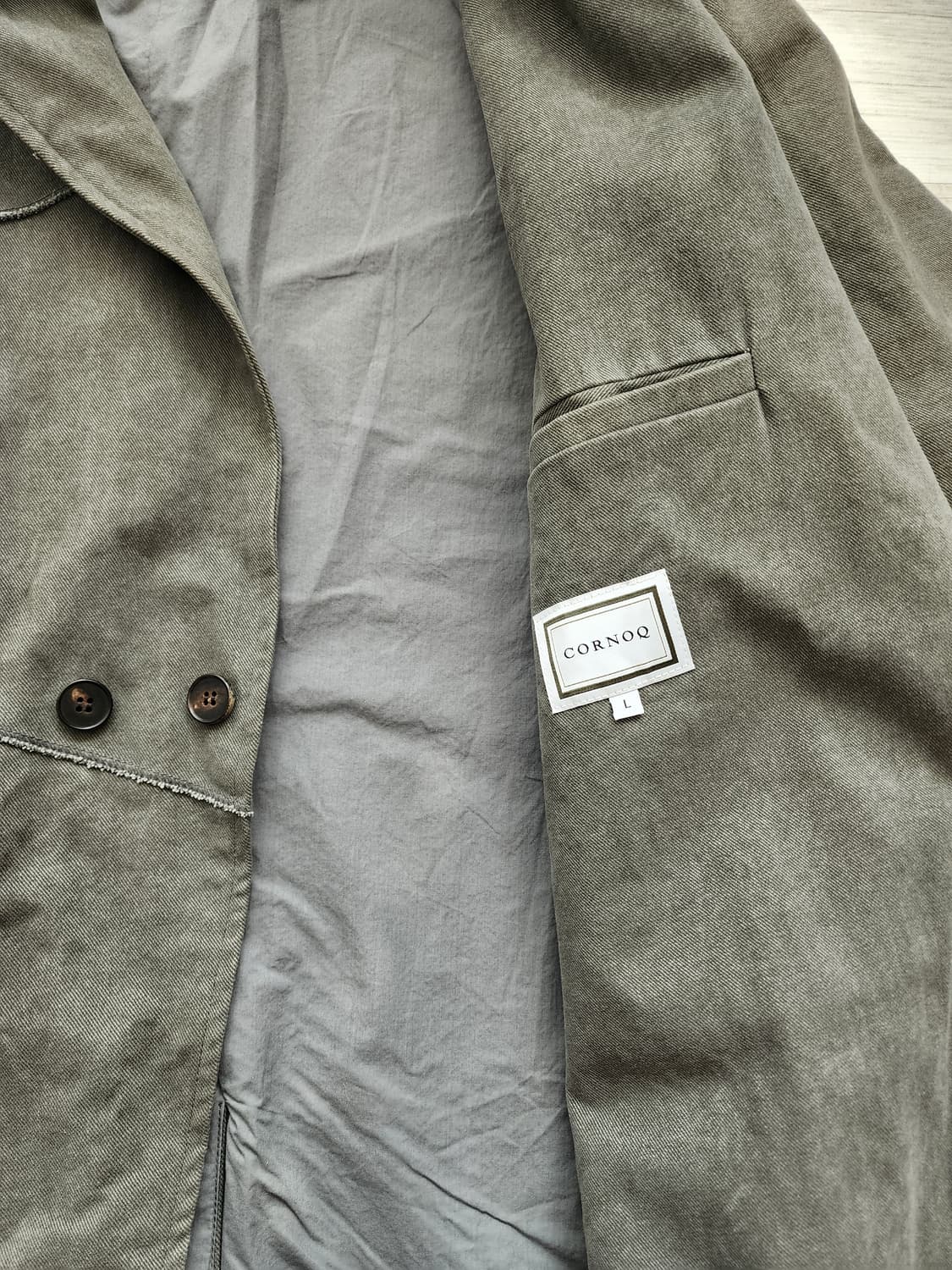 CORNOQ 꼬르녹 오버핏 절개 블레이저 L(105~110) 워크 자켓 상품이미지5