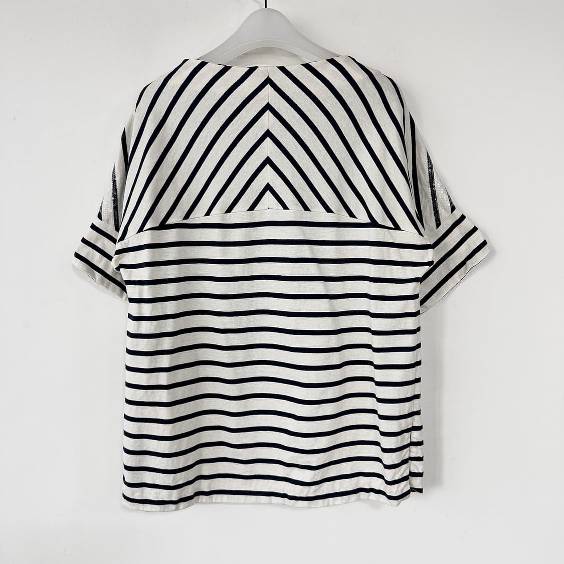 타임 TIME 시퀸 스트라이프 티셔츠 상품이미지5